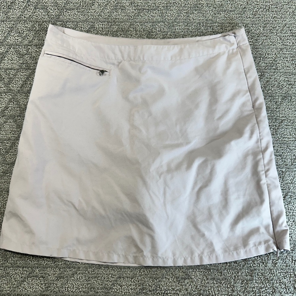 Patagonia Womens 10‎ Golf Skirt Shorts Built In Pleated Tennis Beige